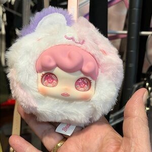 Dominique Pink and White Stuffed Animal Toy